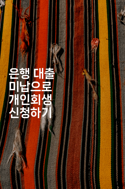 은행 대출 미납으로 개인회생 신청하기-인도라이